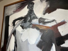 Use of White, Seated Figure (1961) Mid Century Modern Figurative Expressionist