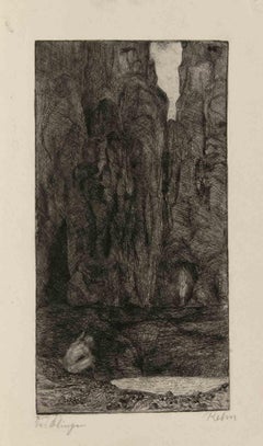 Der Abgrund (The Abyss) - Radierung von W.R. Rehn - 1899