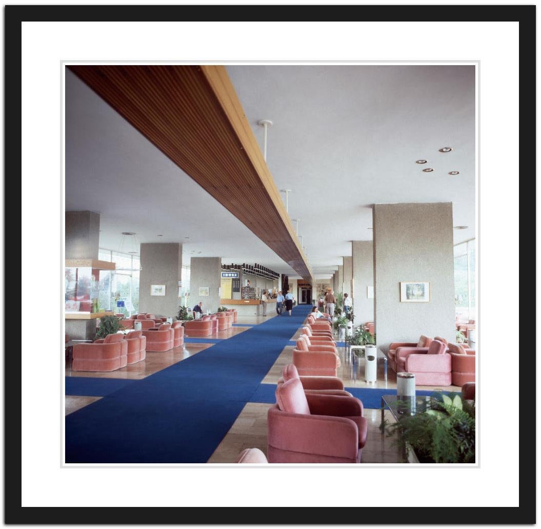 Retro Hotel Lobby of the 1970ies, Limited Edition, Printed Later - Photograph by Walter Rudolph