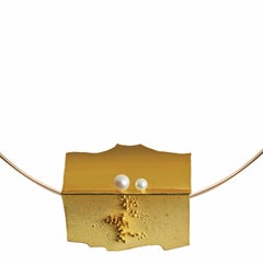 Walter Schluep 18 Karat Abstract Brooch Pin, circa 1970