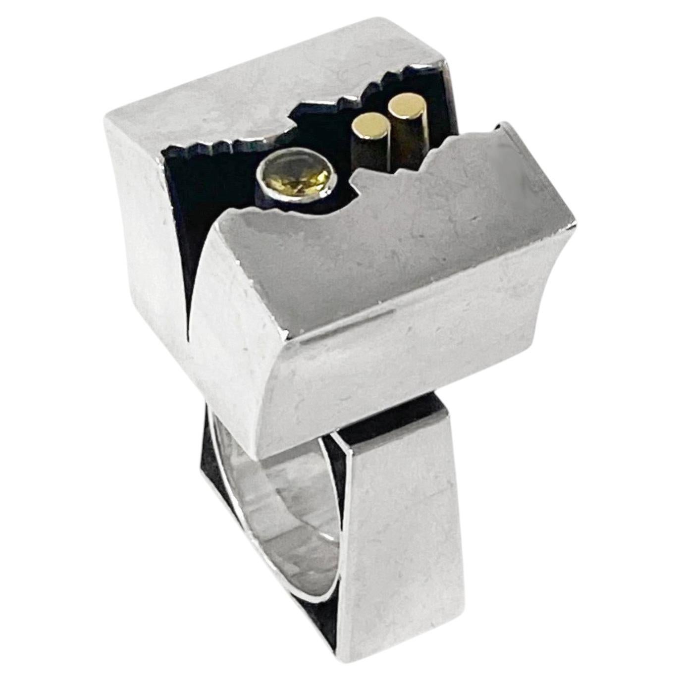 Walter Schluep Sterling silver 18K Gold Ring