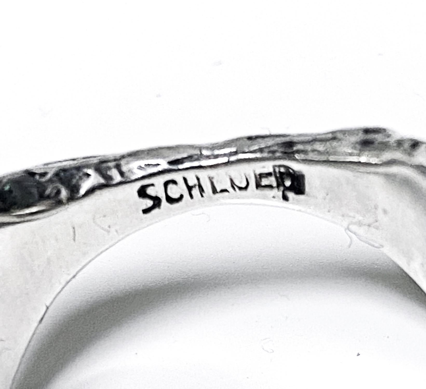 Walter Schluep Skulpturaler handgefertigter Ring aus Sterlingsilber, um 1970 im Angebot 4