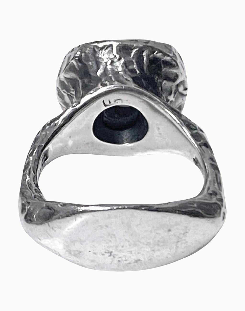 Women's or Men's Walter Schluep Sterling Silver Sculptural handmade Ring, C.1970 For Sale