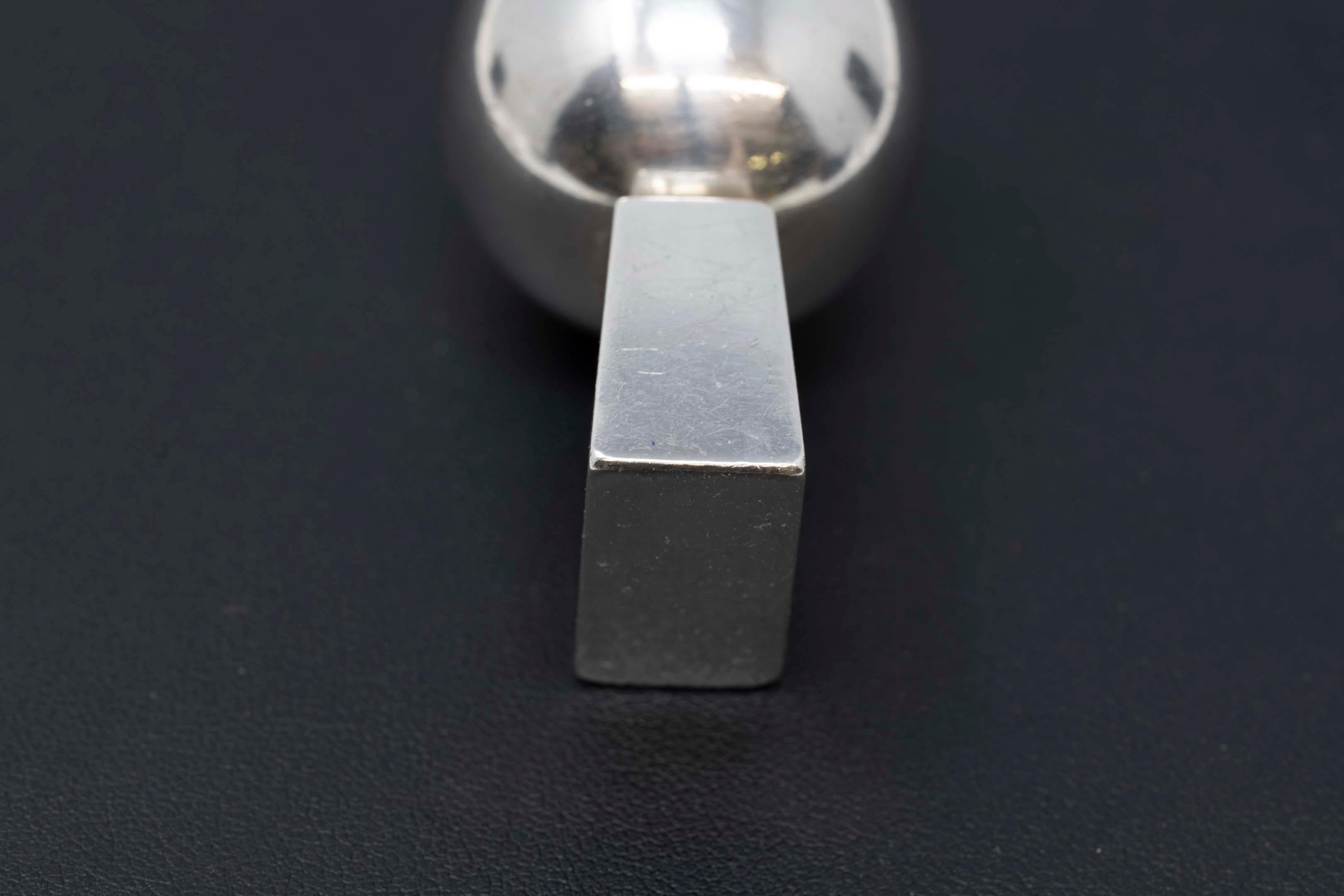 Walter Schluep Sterling Silver Sphere Ring In Good Condition In Montreal, QC