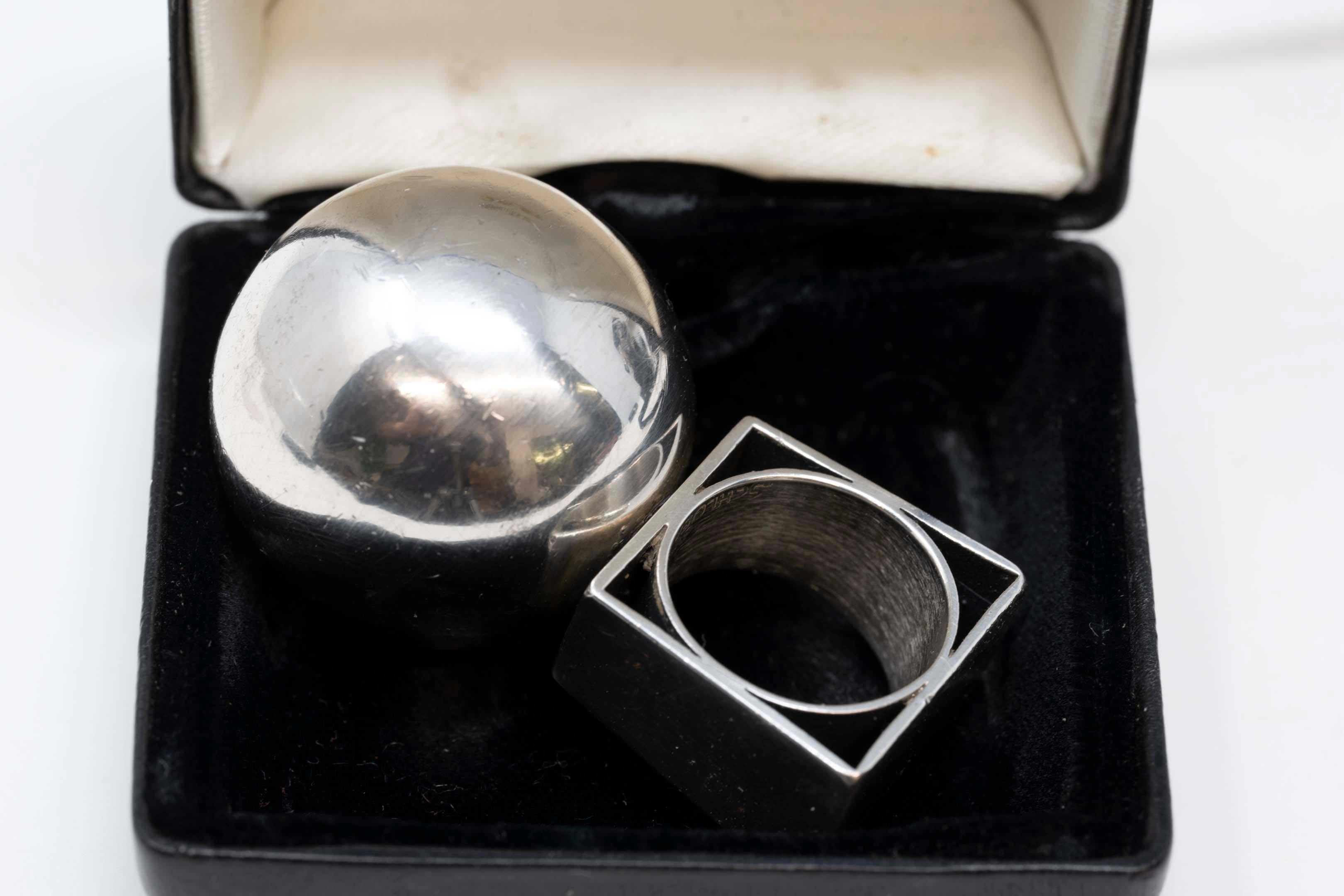 Walter Schluep Sterling Silver Sphere Ring 3