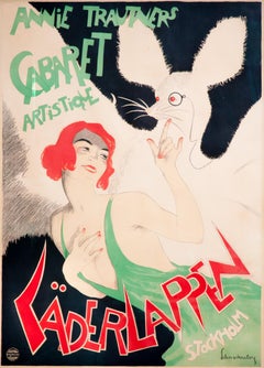 Antique "Laderlappen" Original Lithograph Poster by Walter Schnackenberg
