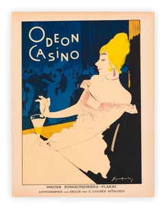 Casino Odeón de Walter Schnackenberg, litografía alemana de cabaret, 1920