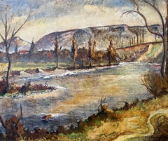 "Montagne du Salève" par Walter Schneider - Huile sur toile - 67x80