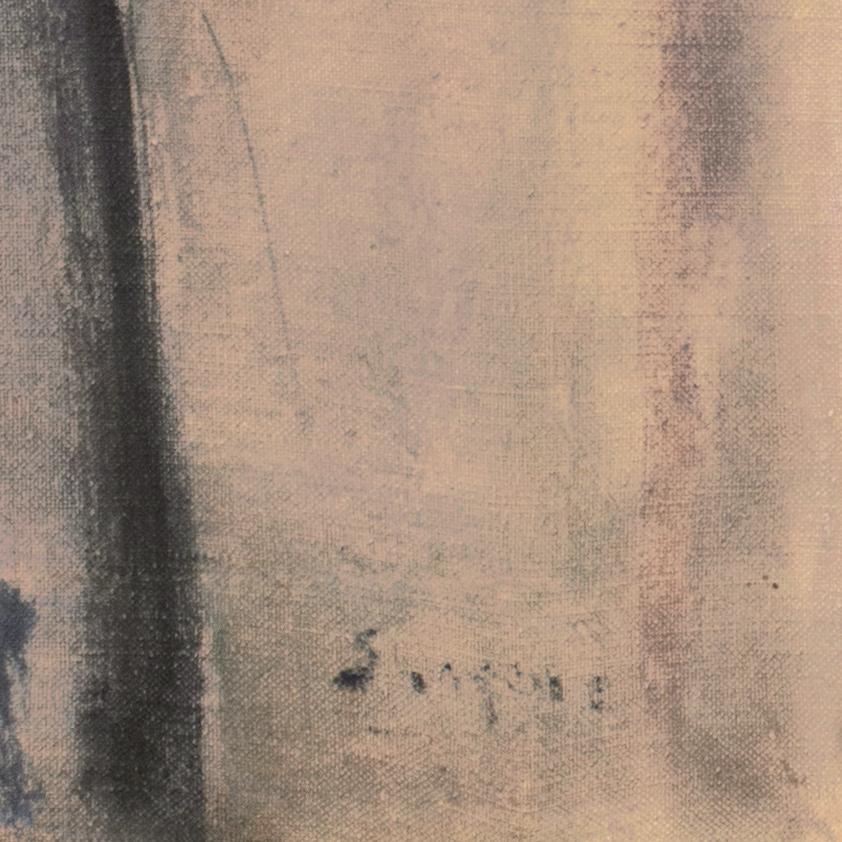 « Jeune femme portant une écharpe en cuivre », Paris, Salon d'automne, Bretagne, Skagen - Marron Figurative Painting par Walter Schwartz
