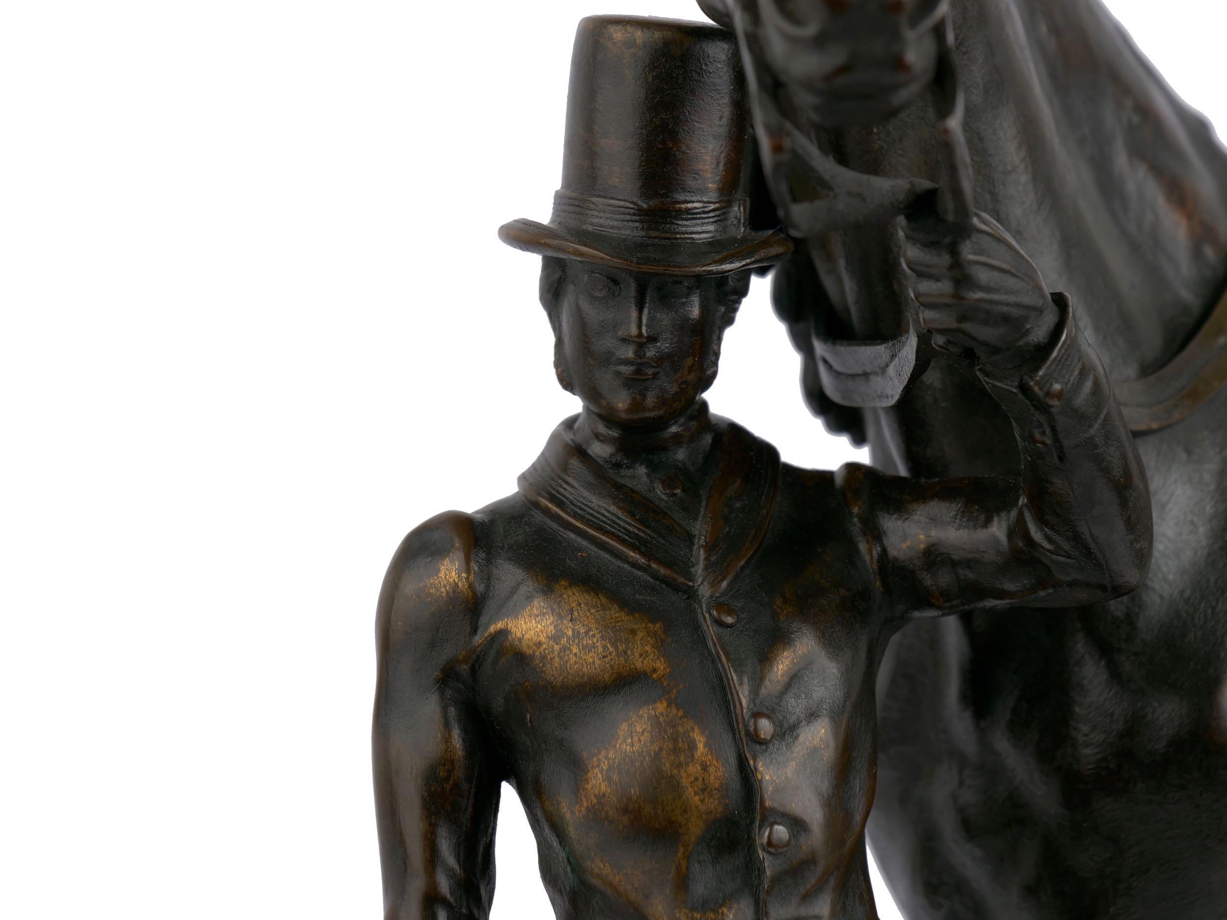 Sculpture en bronze de cheval de course « Walter Scott » d'Alfred Barye, France en vente 4