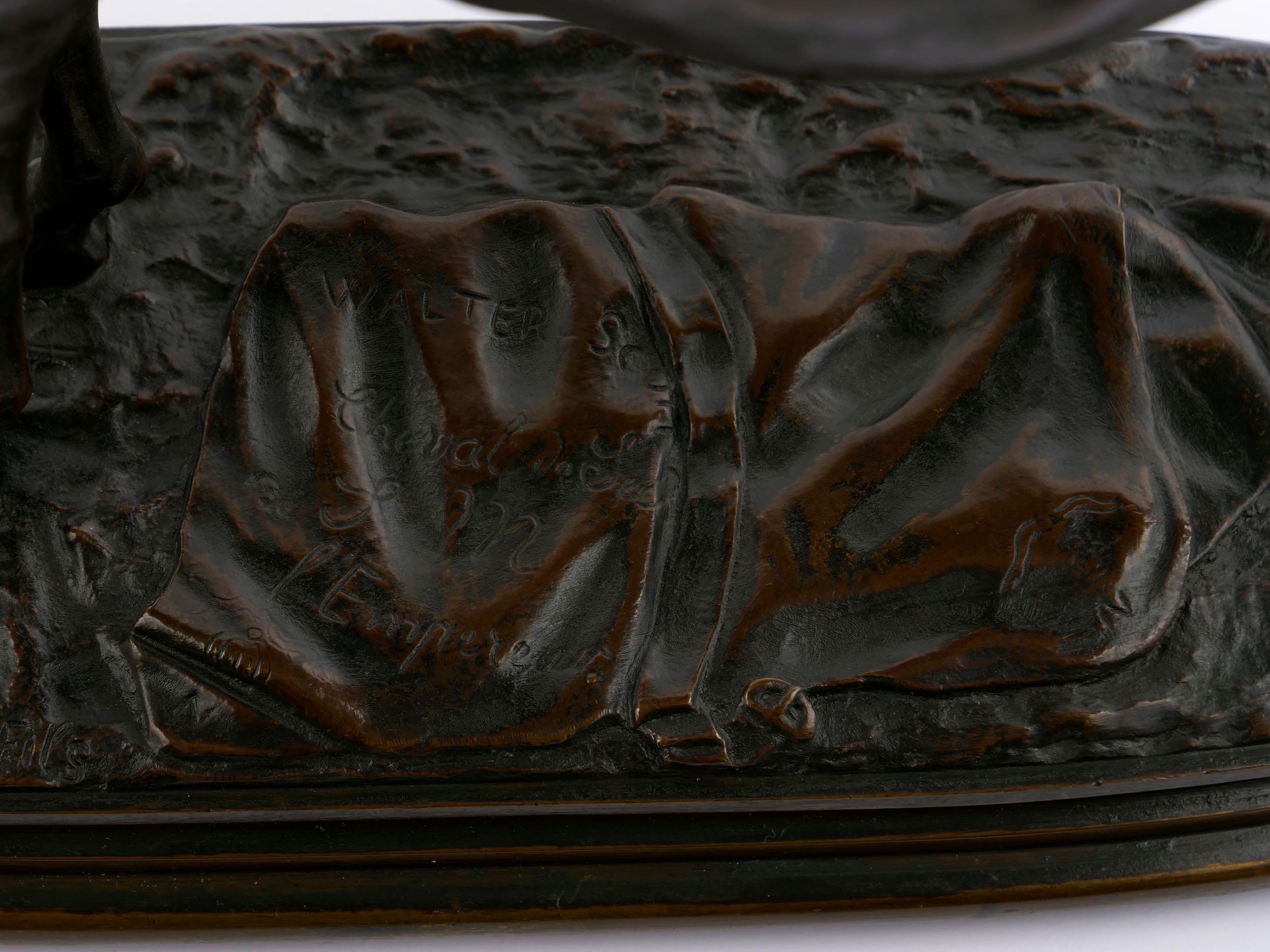 „Walter Scott“ Bronzeskulptur eines Rennpferdes von Alfred Barye, Französisch im Angebot 7