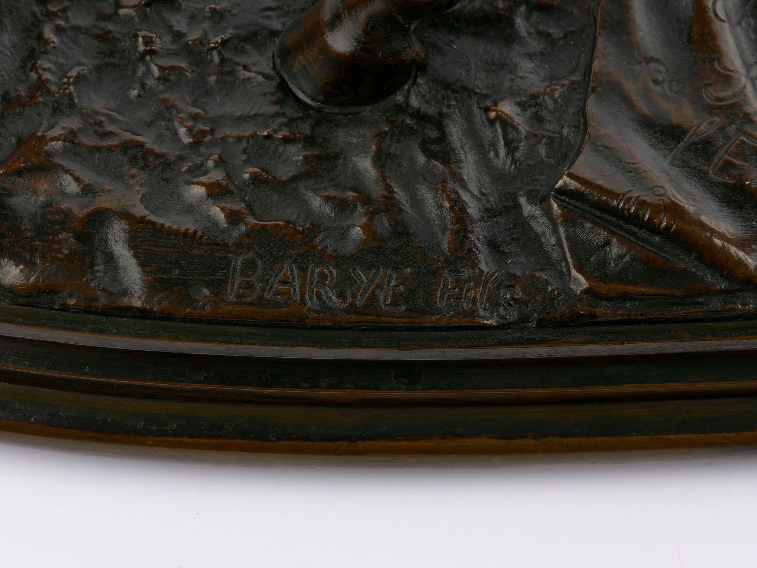 Sculpture en bronze de cheval de course « Walter Scott » d'Alfred Barye, France en vente 6