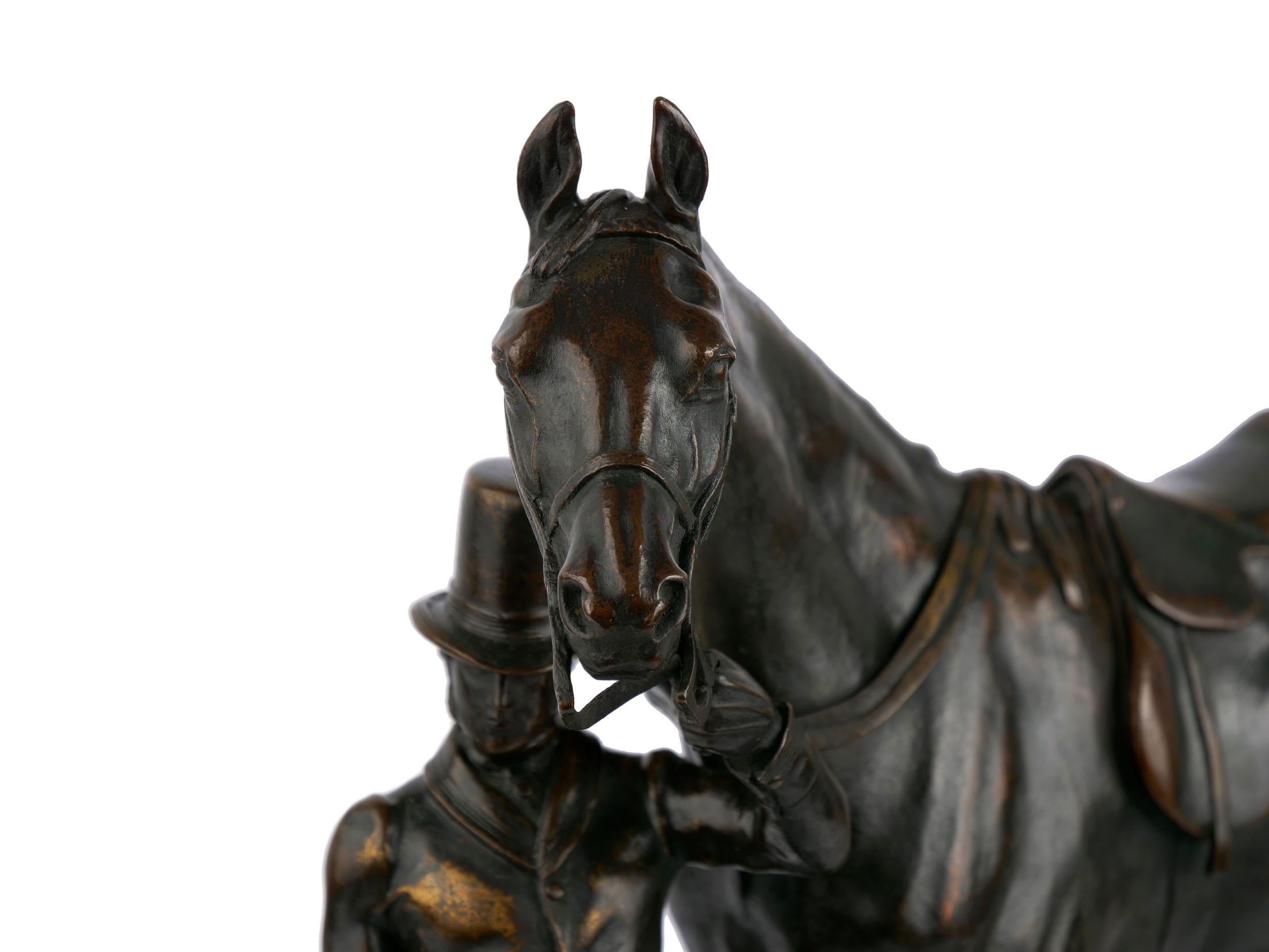 „Walter Scott“ Bronzeskulptur eines Rennpferdes von Alfred Barye, Französisch im Angebot 2