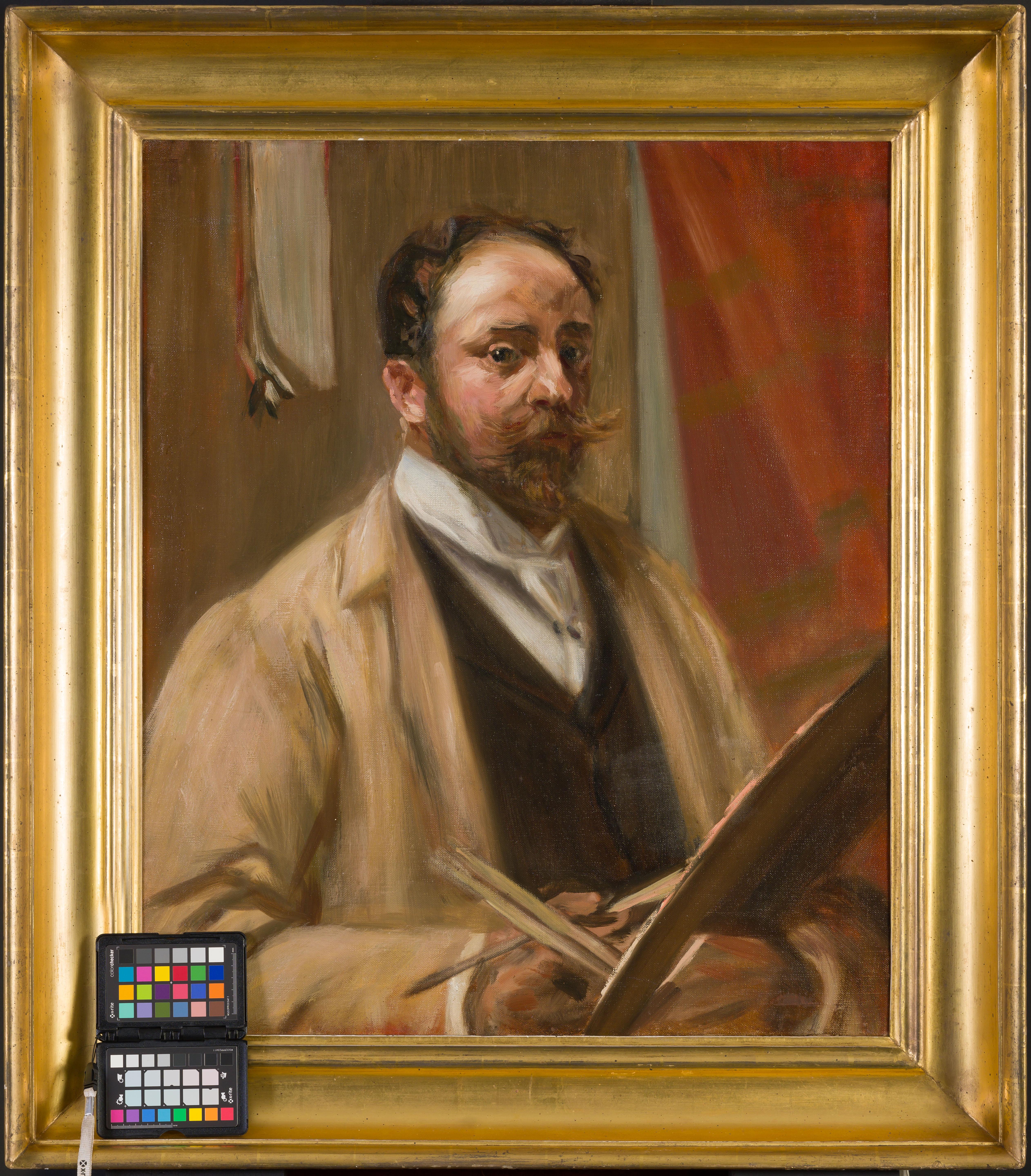 Attribuito a Walter Shirlaw 1838-1909, era un pittore americano di origine scozzese che visse in America dall'età di due anni. Shirlaw studiò a Monaco di Baviera dove fece amicizia con i pittori americani Frank Duveneck e William Merritt Chase.