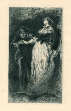 "Miriam and Donatello" original etching