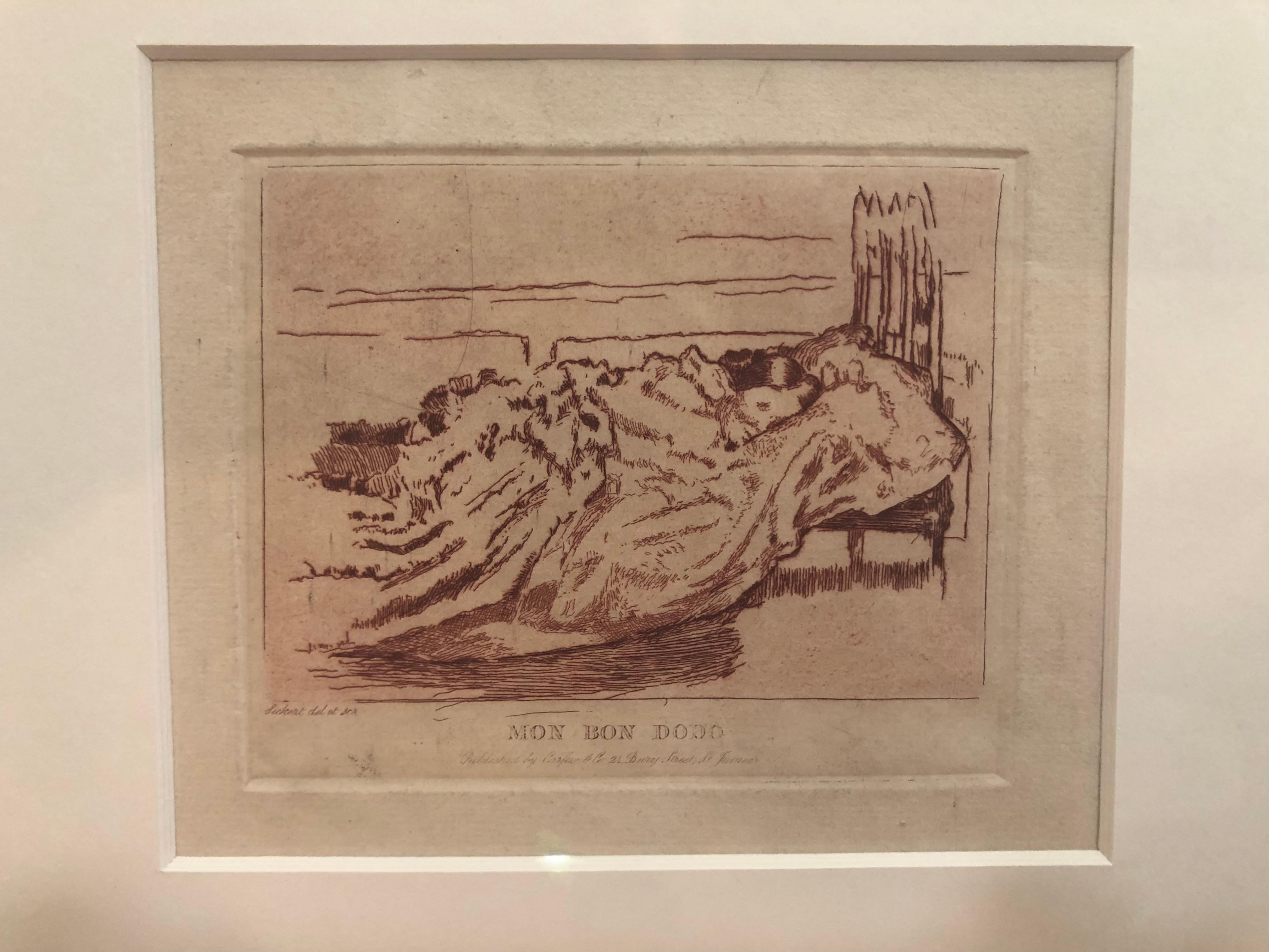 English Walter Sickert, Engraving, Mon Bon Dodo, Circa 1910
