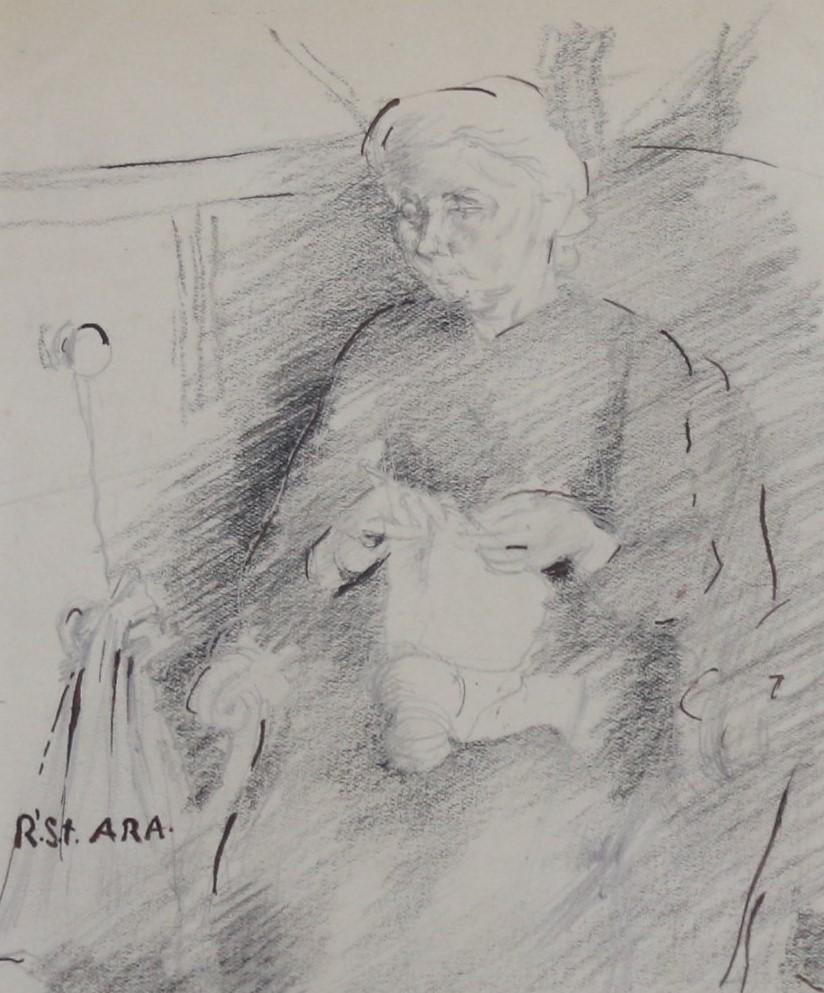 Elderly Lady seated - Painting by Walter Sickert