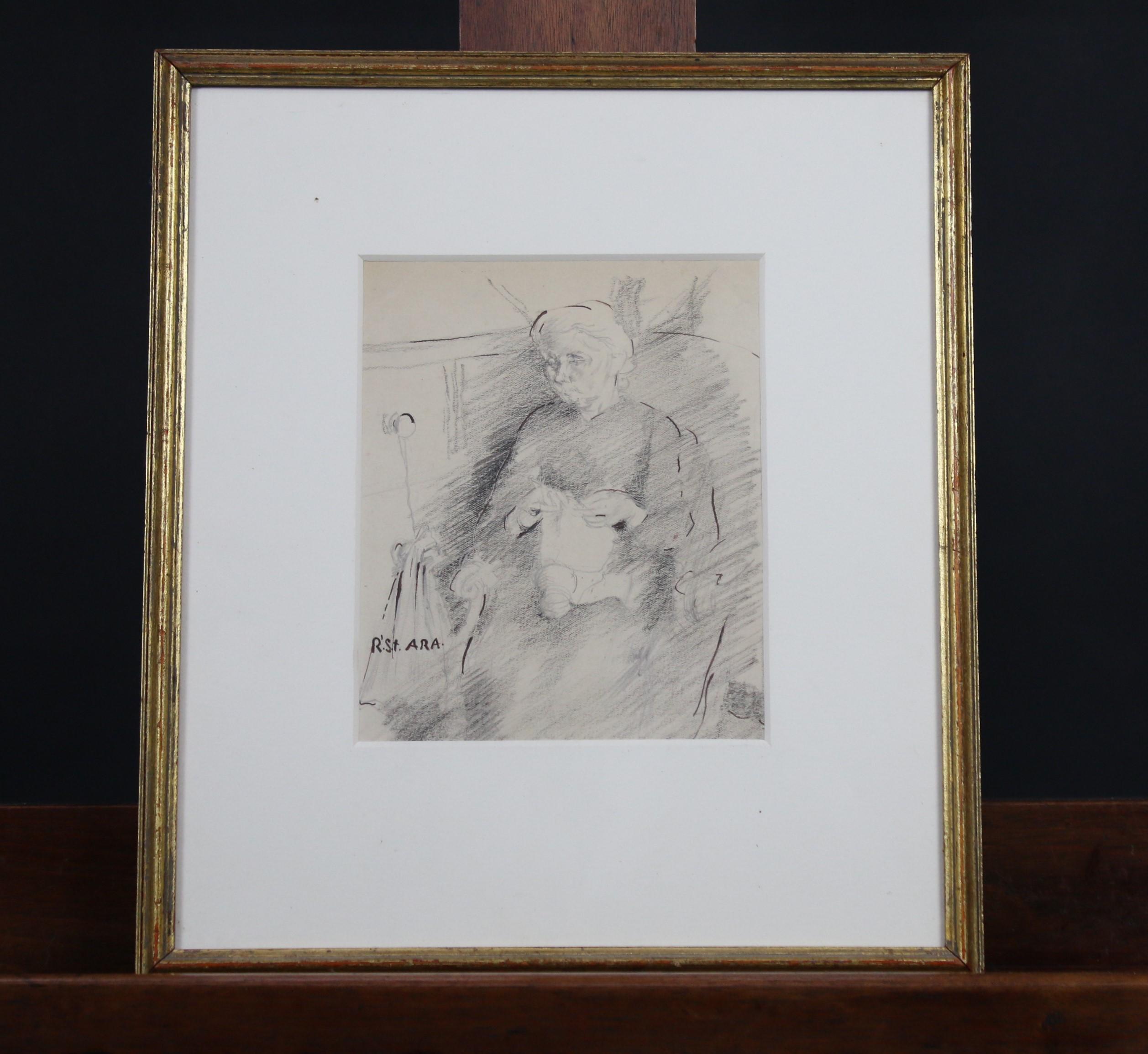 Walter Sickert Portrait Painting - Elderly Lady seated