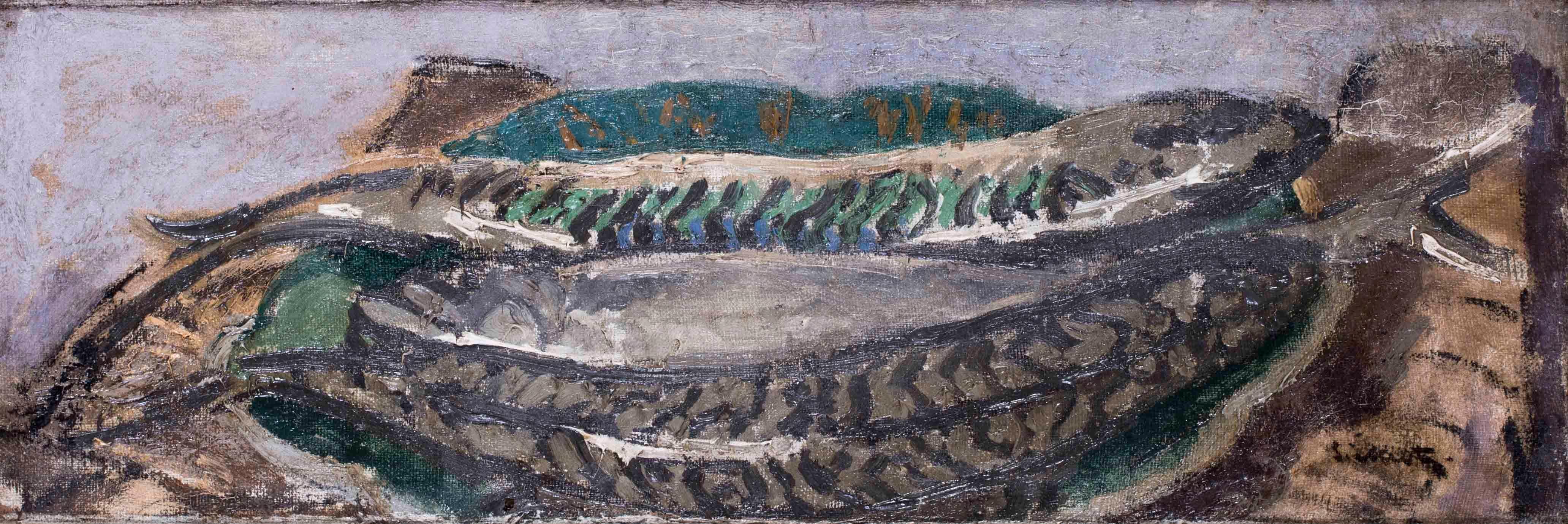 Rare peinture à l'huile de Walter Sickert représentant des maquereaux, britannique, début du 20e siècle en vente 5