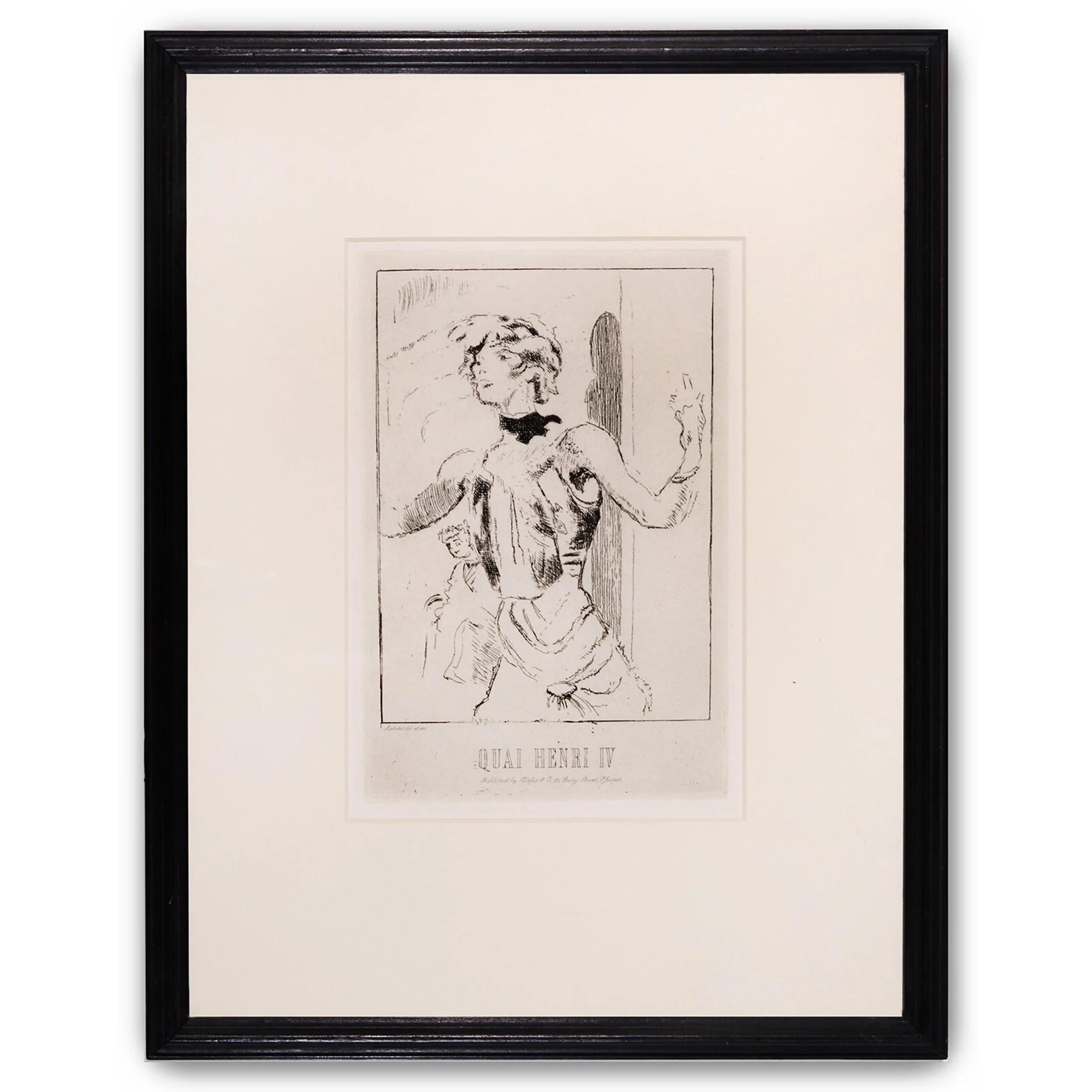 Figurative Print Walter Sickert - Dieppe, Quai Kenry IV
