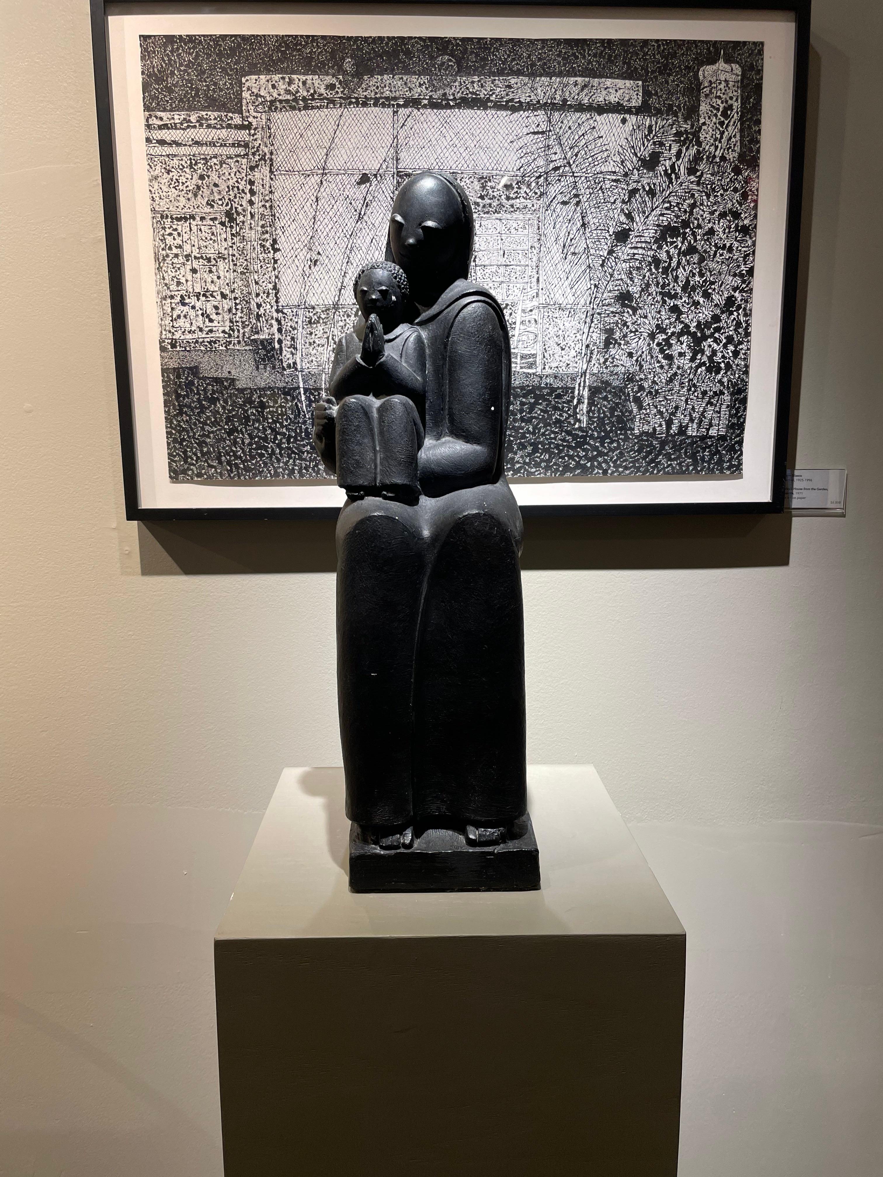 Madre e bambino, scultura della metà del XX secolo, artista della Scuola di Cleveland in vendita 2