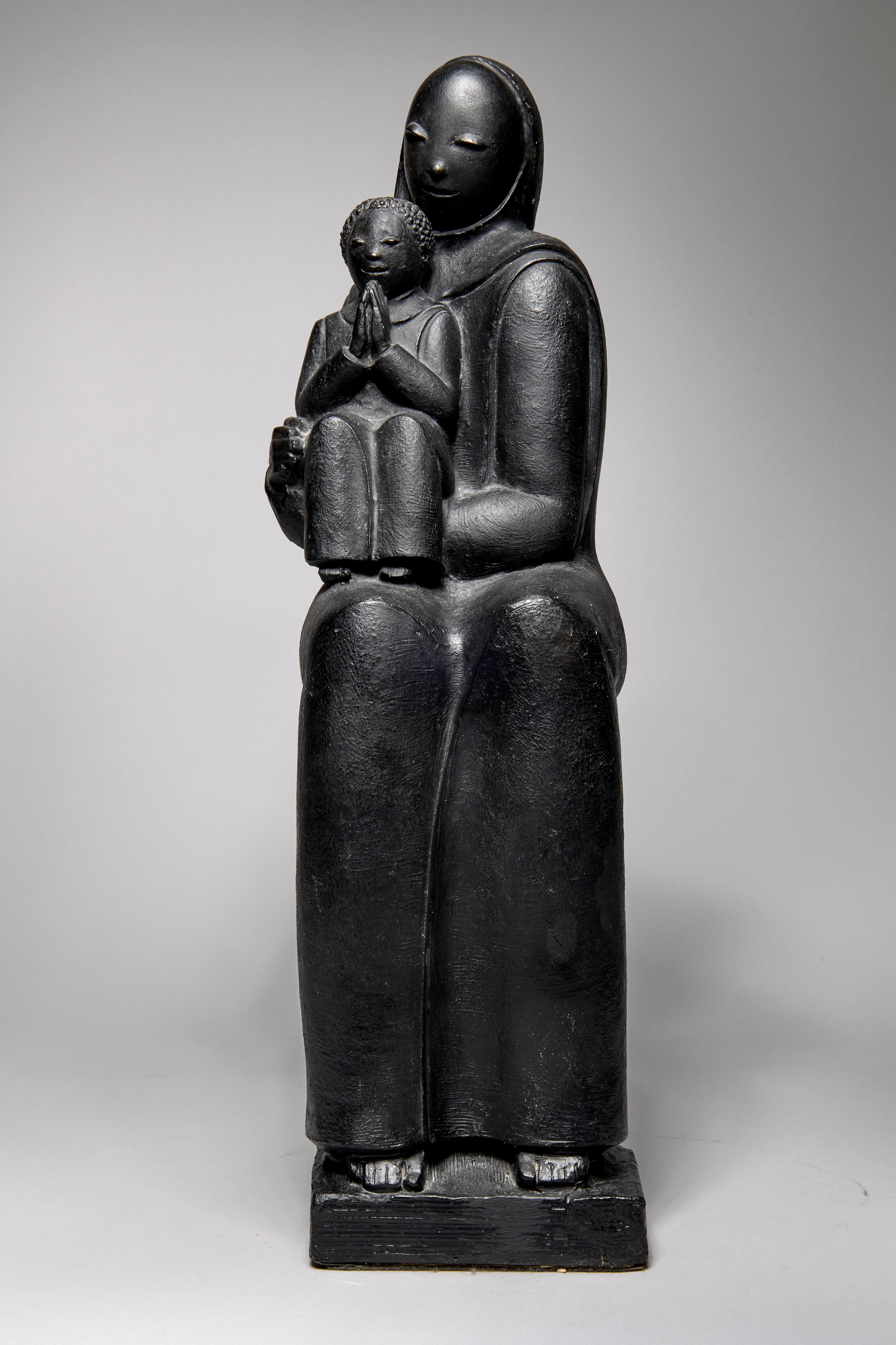 Mother and Child, Mid-20th Century sculpture, Cleveland School Artist