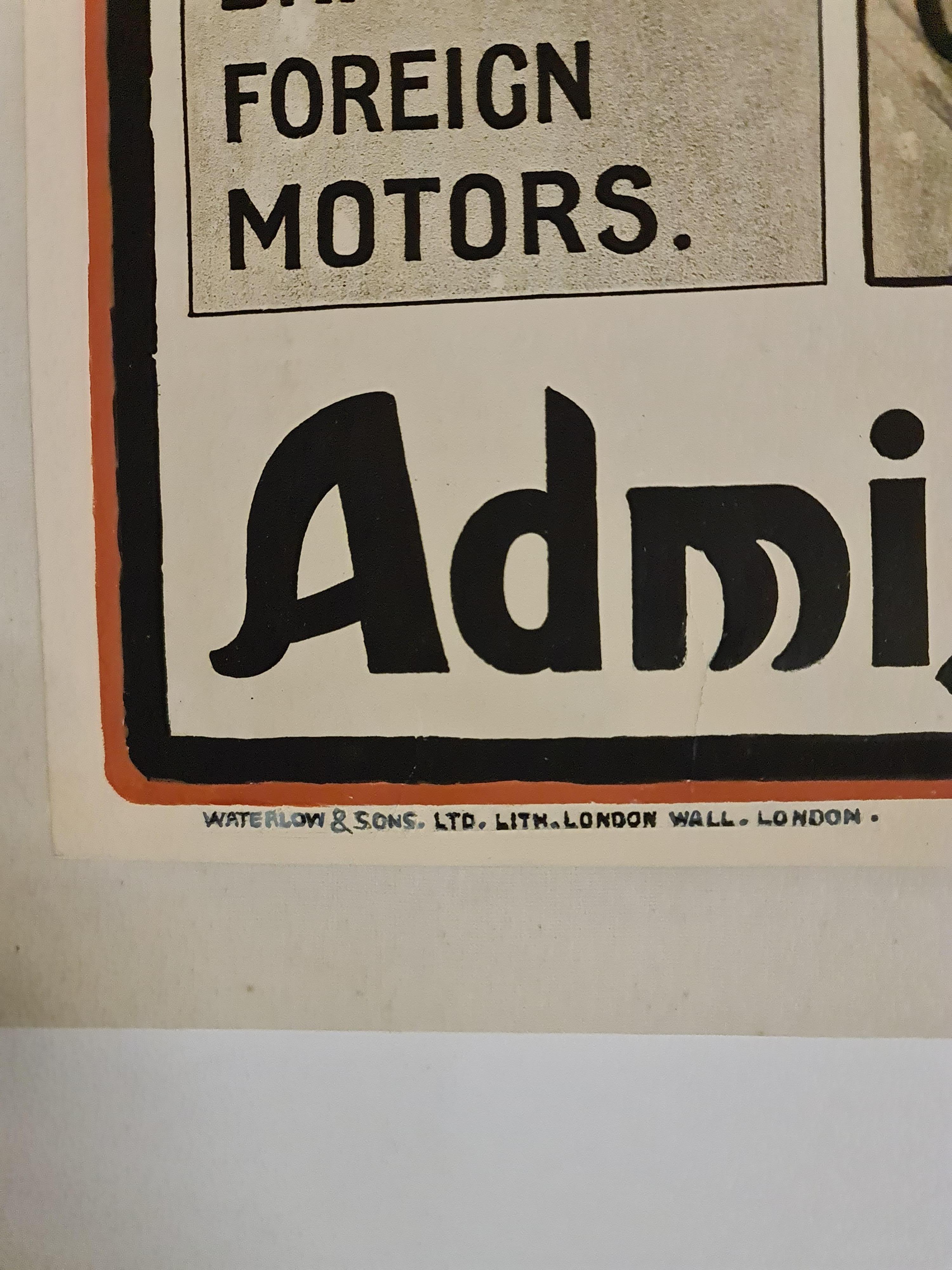 Automobil Automobile Club Show Old Deer Park Richmond London Original Poster im Jugendstil 1