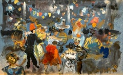 Polish French Expressionist Oil Painting Costume Party Paris Masquerade Ball
