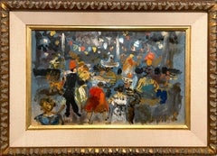 Polish French Expressionist Oil Painting Costume Party Paris Masquerade Ball 
