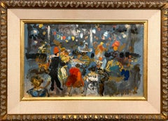 Polish French Expressionist Oil Painting Costume Party Paris Masquerade Ball