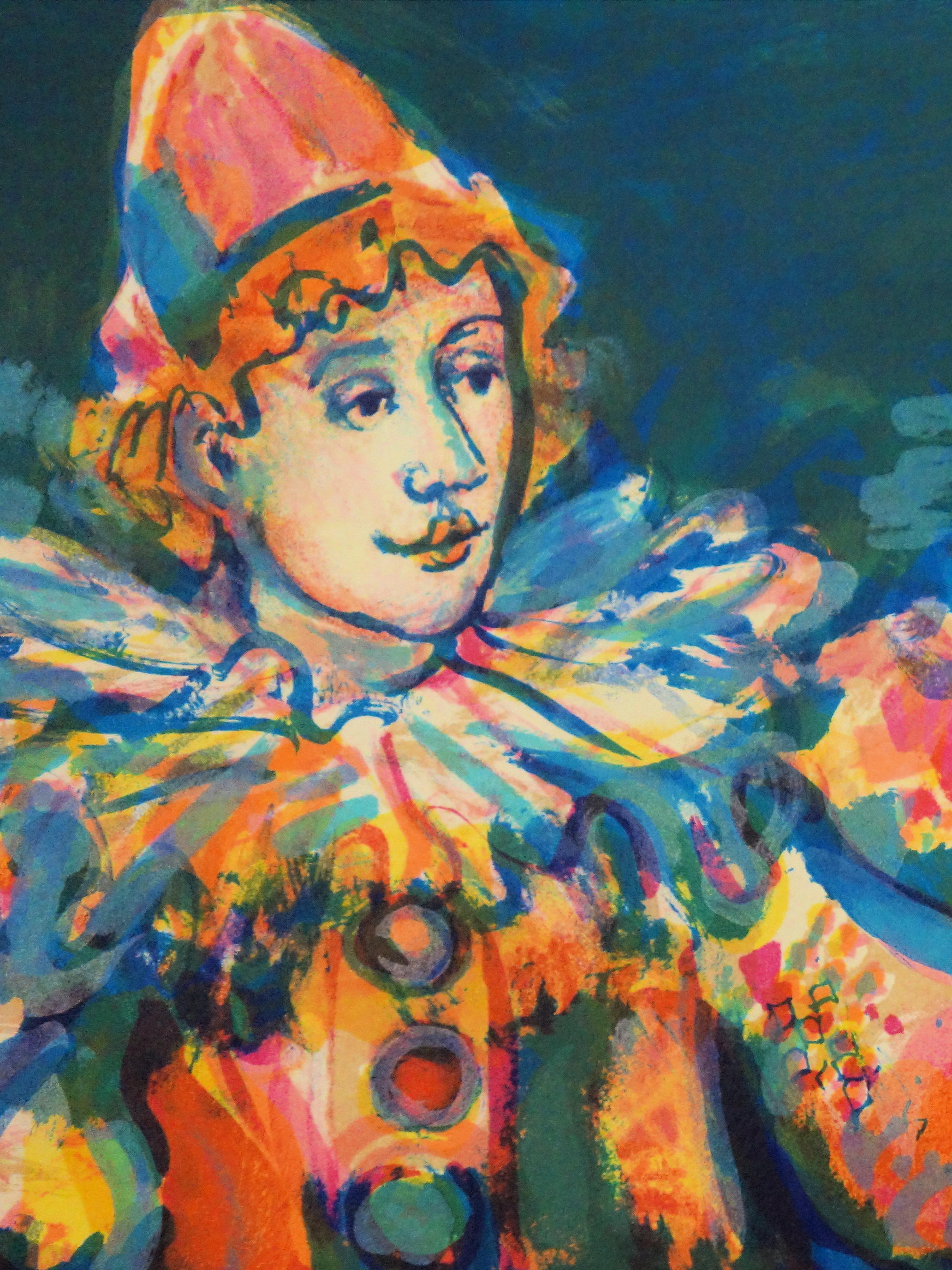 Musicians Troupe - Lithographie signée de sa main en vente 1