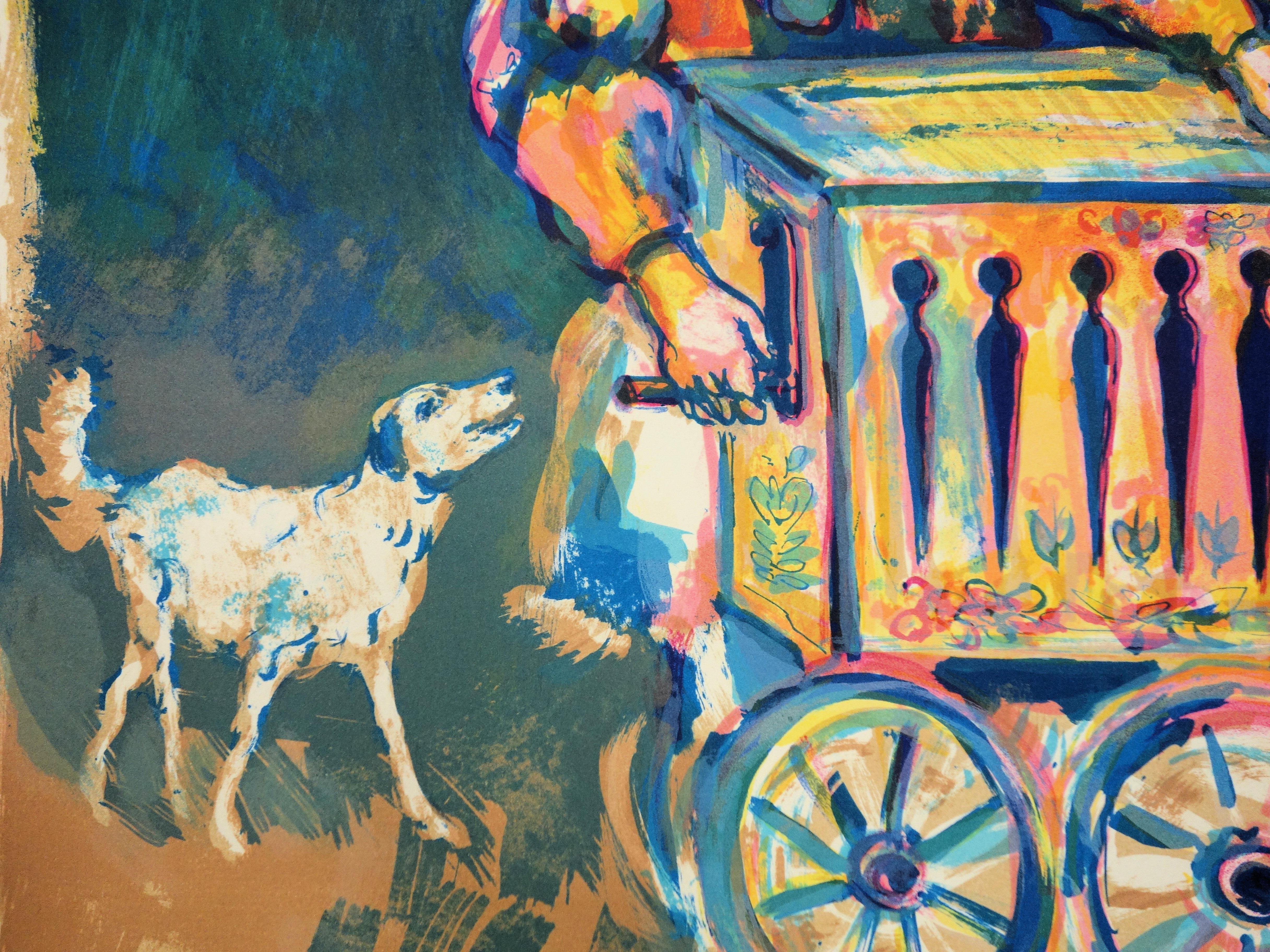 Musicians Troupe - Lithographie signée de sa main en vente 2