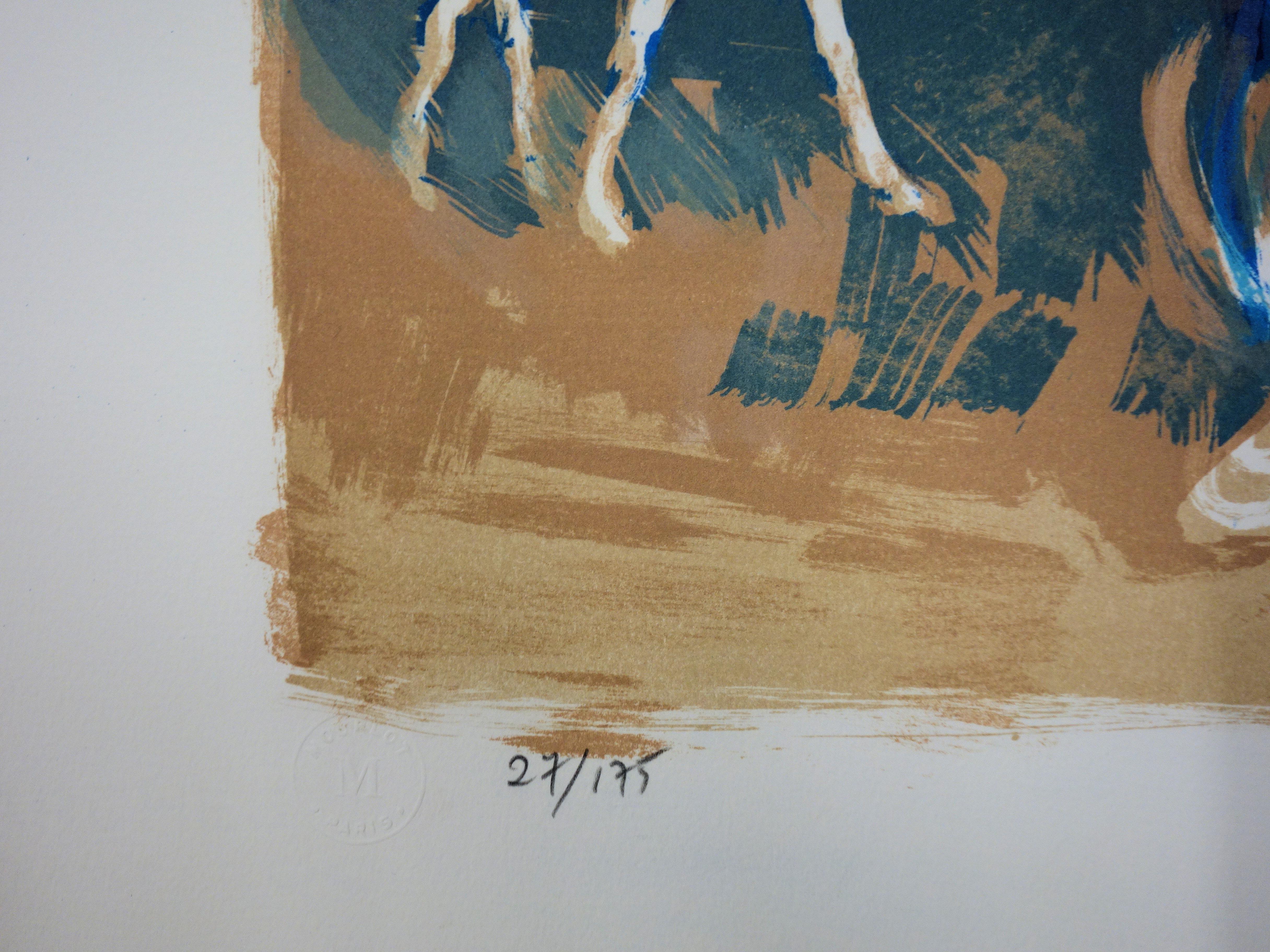 Musicians Troupe - Lithographie signée de sa main en vente 4