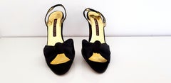 Walter Steiger Silk Black & Gold Heels - NEW - Size 39