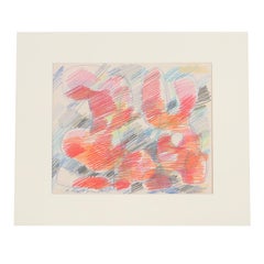 Walter Stomps Abstract Crayon Drawing, 1961