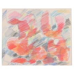 Walter Stomps Abstract Crayon Drawing, 1961