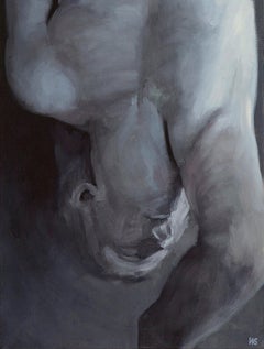 Adam III - Painting, Oil, Male Nude, Contemporary,