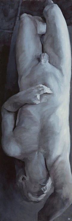 Adam III - Painting, Oil, Male Nude, Contemporary, 