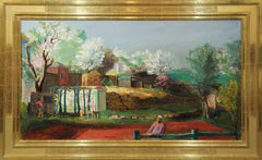 Vintage Collegeville Farm, Regional Landscape by Romantic Realist, Pennsylvania painter
