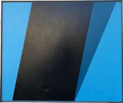 Blue and Black Geometric Abstract
