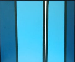 Blue Geometric Abstract Painting