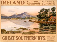 "Ireland - For Bracing Air & Glorious Sunshine" Original Vintage Irish Poster 