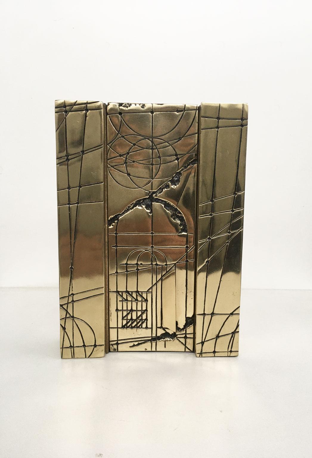 Bronze Abstrakte Skulptur Walter Valentini Città Del Sole Stadt der Sonne im Angebot 1