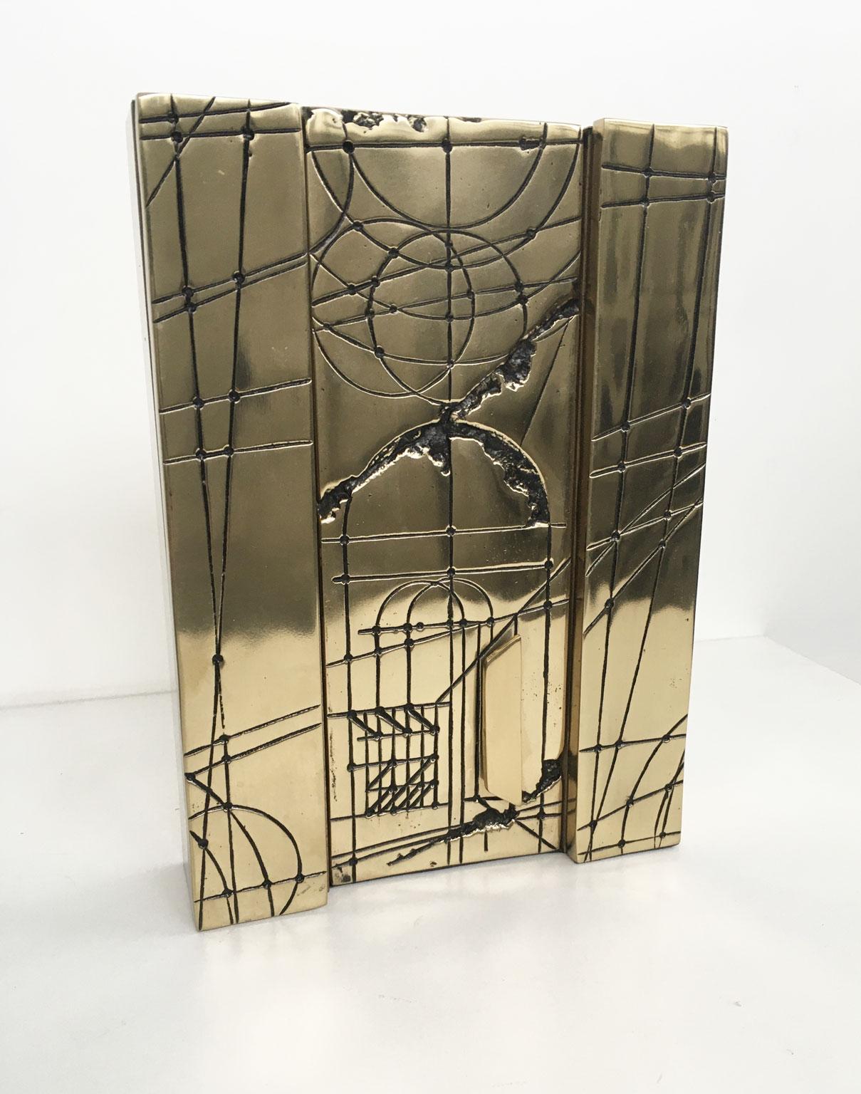 Bronze Abstrakte Skulptur Walter Valentini Città Del Sole Stadt der Sonne im Angebot 7