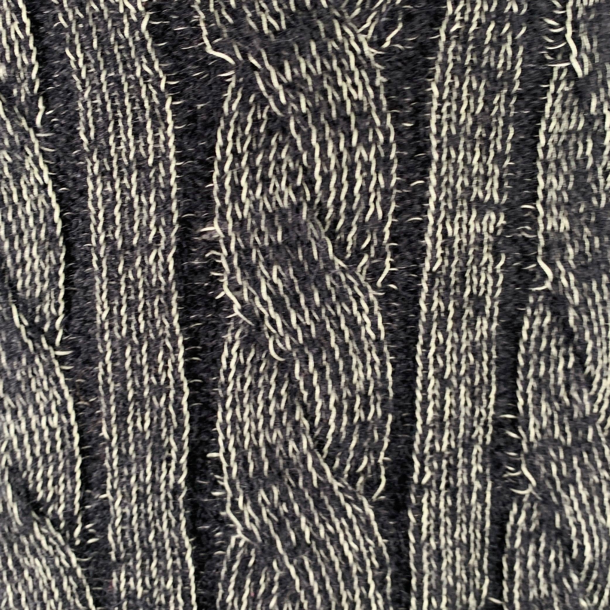 WALTER VAN BEIRENDONCK 2022 sweater vest
in a black superkid mohair knit featuring an oversized style, cable knit design with beige thread details, and V-neck. Made in Belgium.Excellent Pre-Owned Condition. 

Marked:   L 

Measurements: 
 
Shoulder: