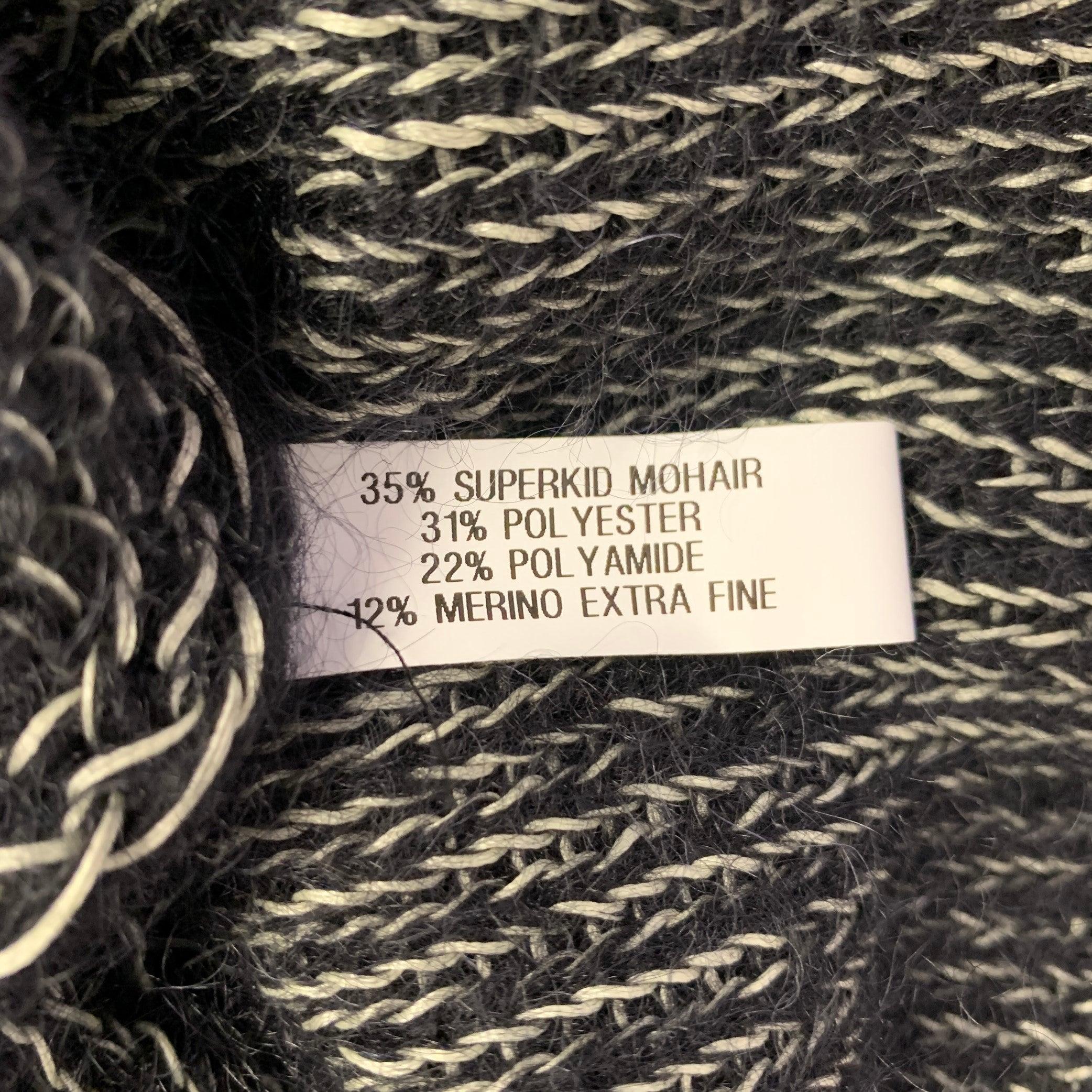 WALTER VAN BEIRENDONCK 2022 Size L Black Superkid Mohair Sweater Vest For Sale 2
