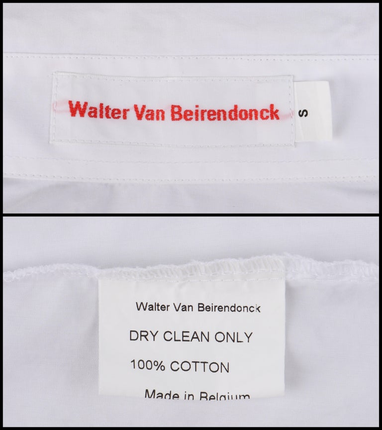 Button Walters WALTER VAN BEIRENDONCK A/W 2014 Men's Symmetric White Ruffle Button ...