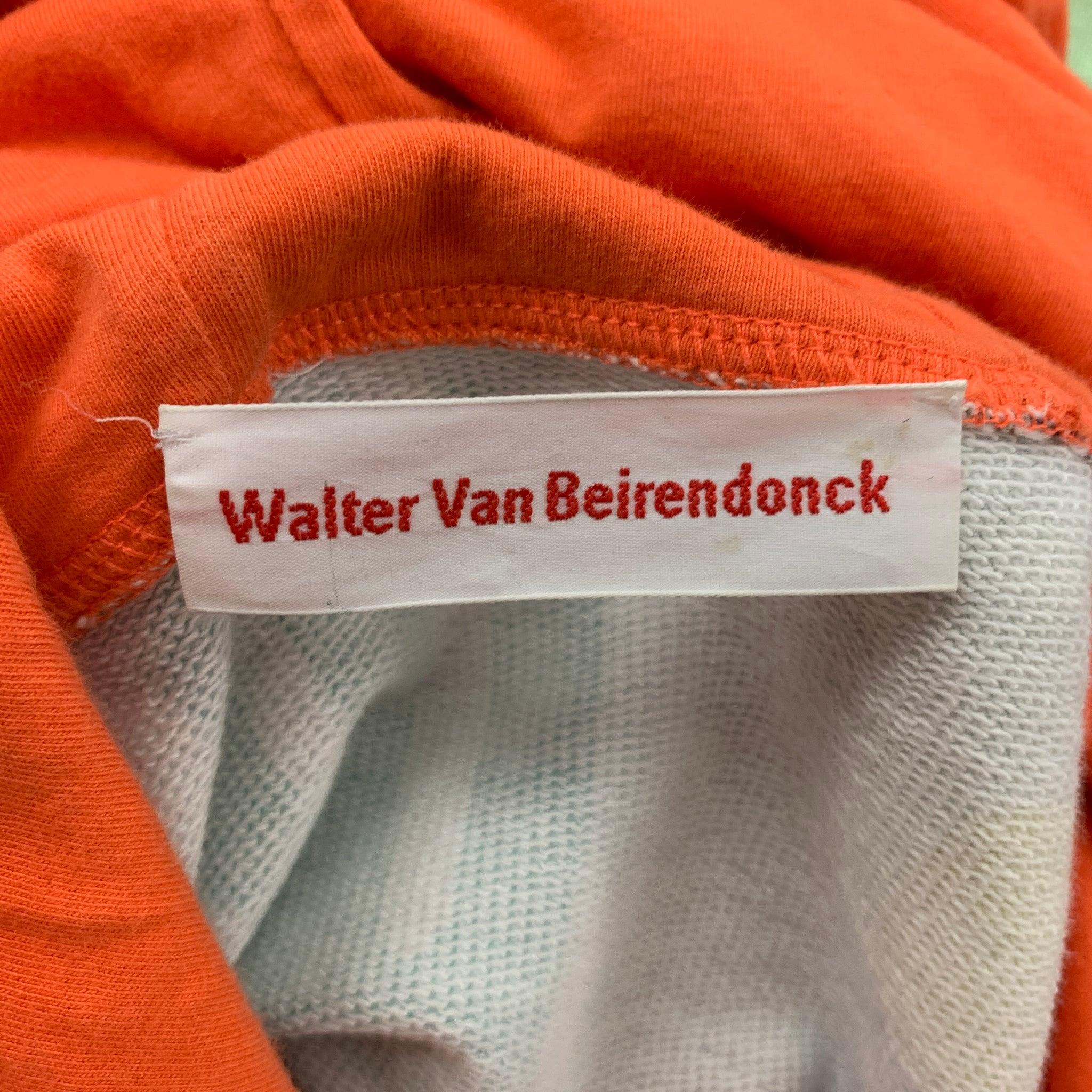 WALTER VAN BEIRENDONCK AW19 Size M Multi-Color Print Cotton Hooded Sweatshirt For Sale 1