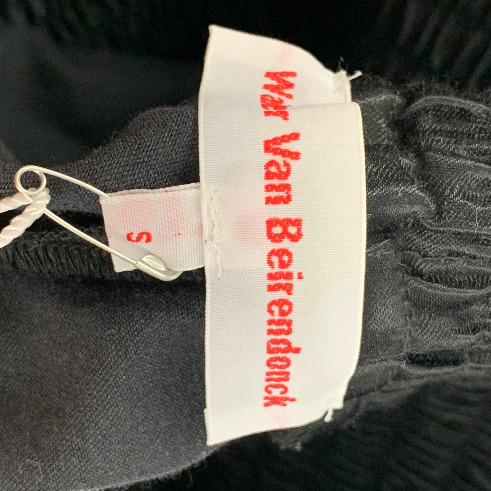 Men's WALTER VAN BEIRENDONCK AW19 Size S Black Cotton Drip Boxer Corset Shorts For Sale