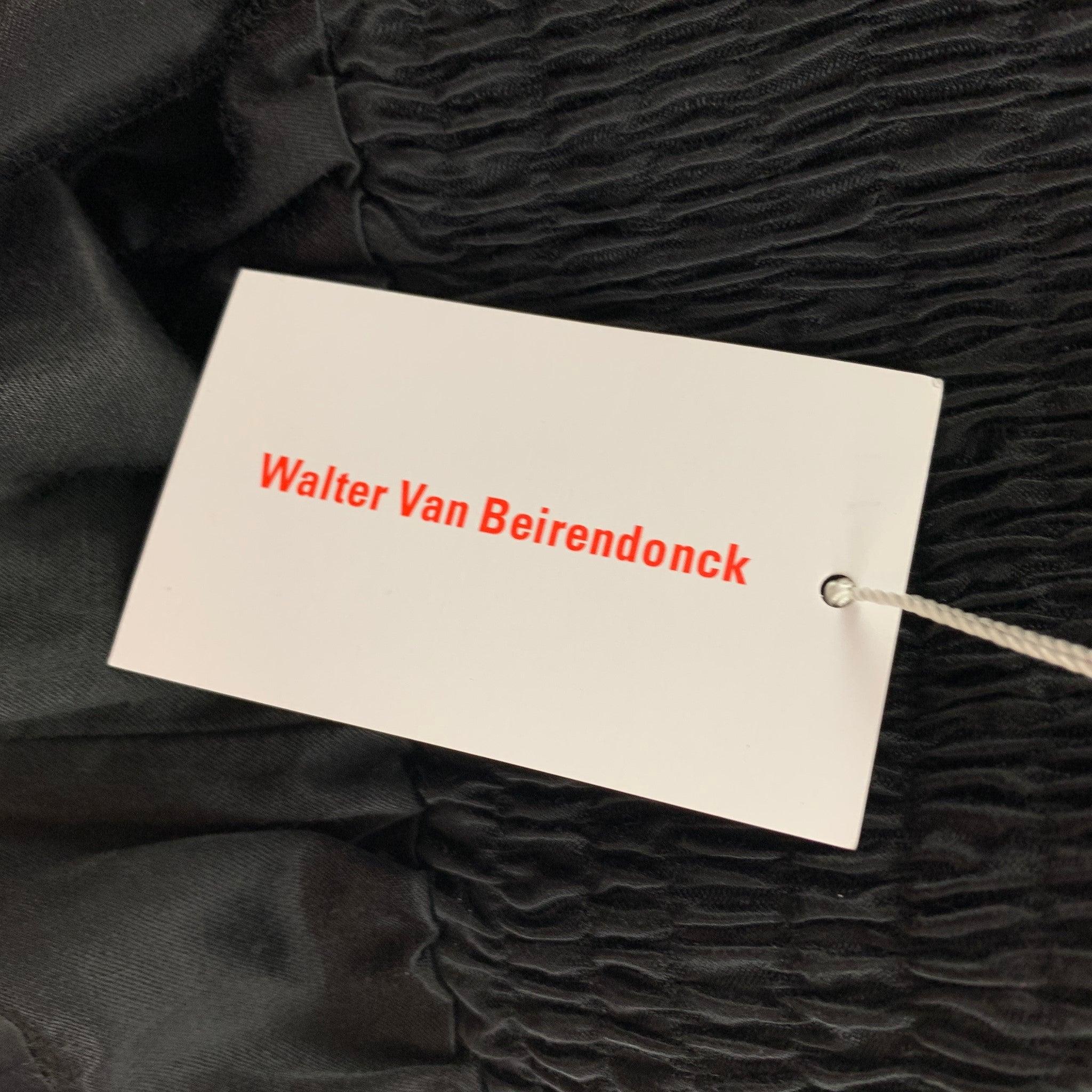 WALTER VAN BEIRENDONCK AW19 Size S Black Cotton Drip Boxer Corset Shorts For Sale 1